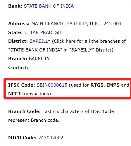 भारतीय स्टेट बैंक आईएफएससी कोड नंबर क्या है ऑनलाइन तरीके से पता करें
