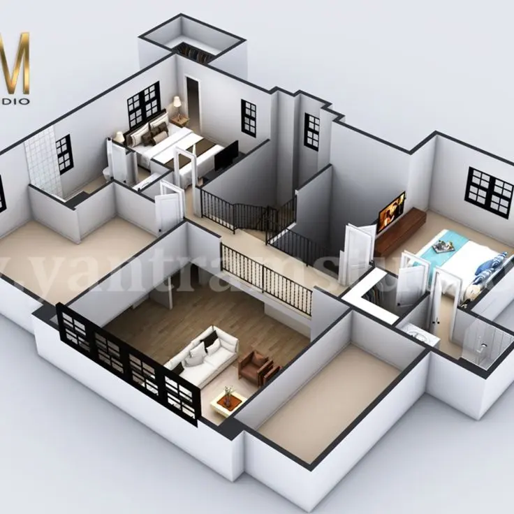A 4-Bedroom Cute House Architecture Design The Perfect Blend of Comfort and Charm